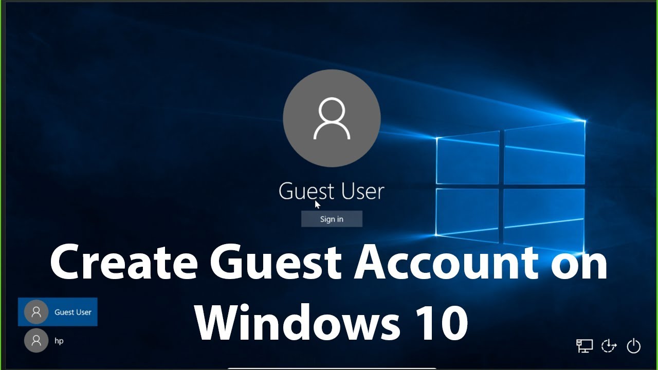How to Create Guest Account in Windows